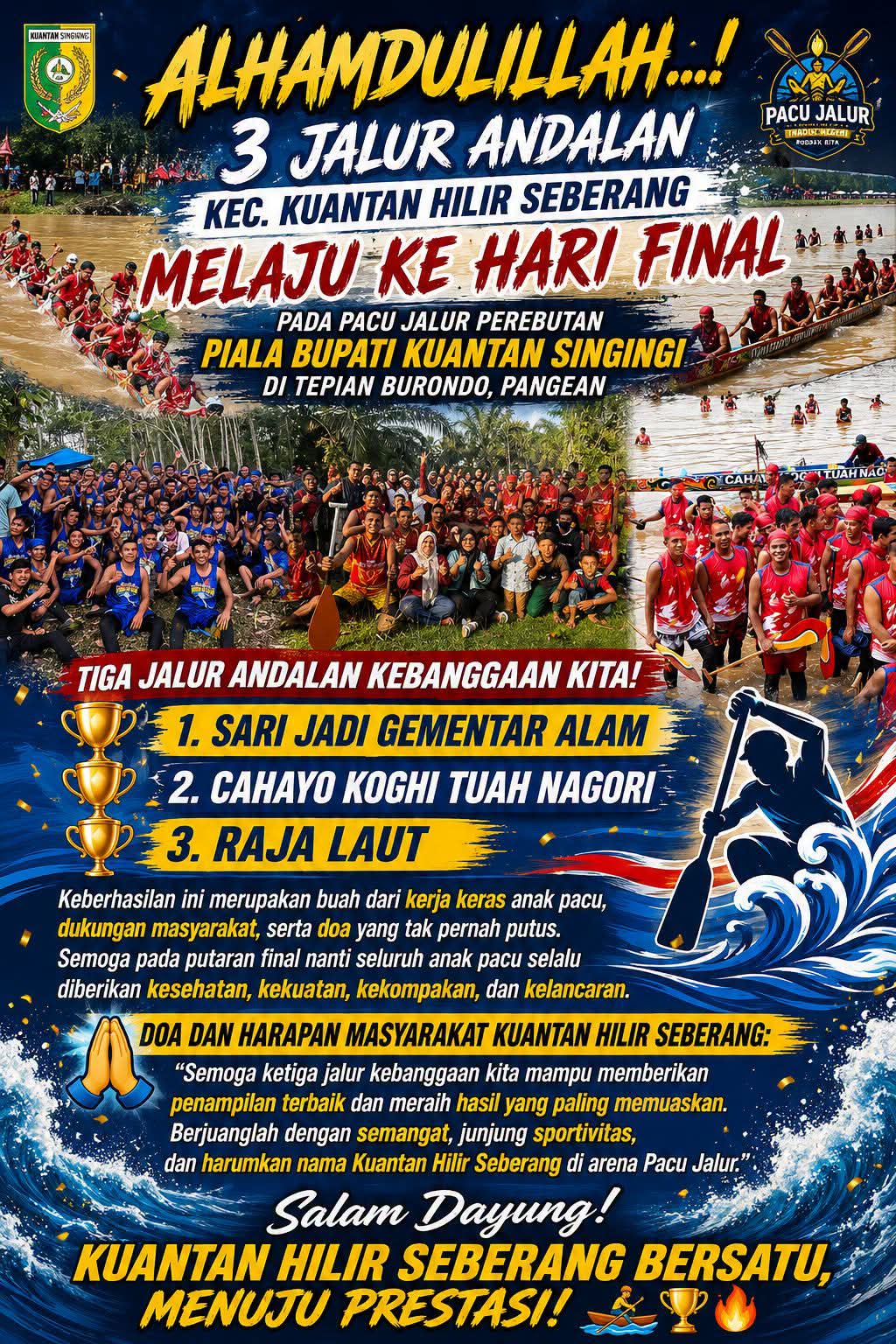 Tiga Jalur Kuantan Hilir Seberang Melaju Final, Warga : Kita Kompoi Bawah Tonggol Gelar